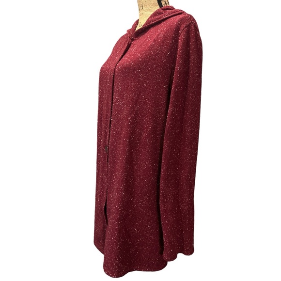 Isabella Byrd by Anthropologie EC buttoned down hooded cardigan.  Size large - Picture 3 of 7